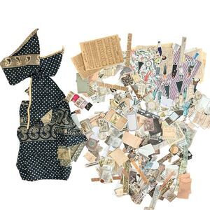 Junk Journal Bundle Assorted Crafting Scrapbook Supplies Stickers Ephemera.